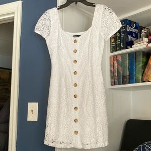 Abercrombie Lace White dress size small